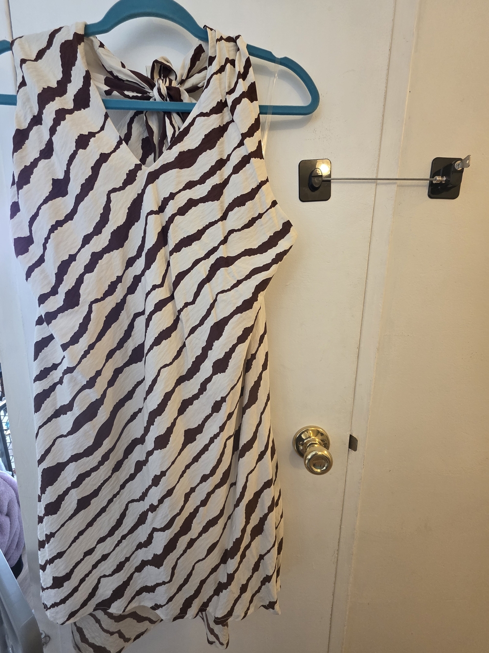Criss-Cross Mini Dress - Future Collective™ with Jenee Naylor Cream/Brown Stripe